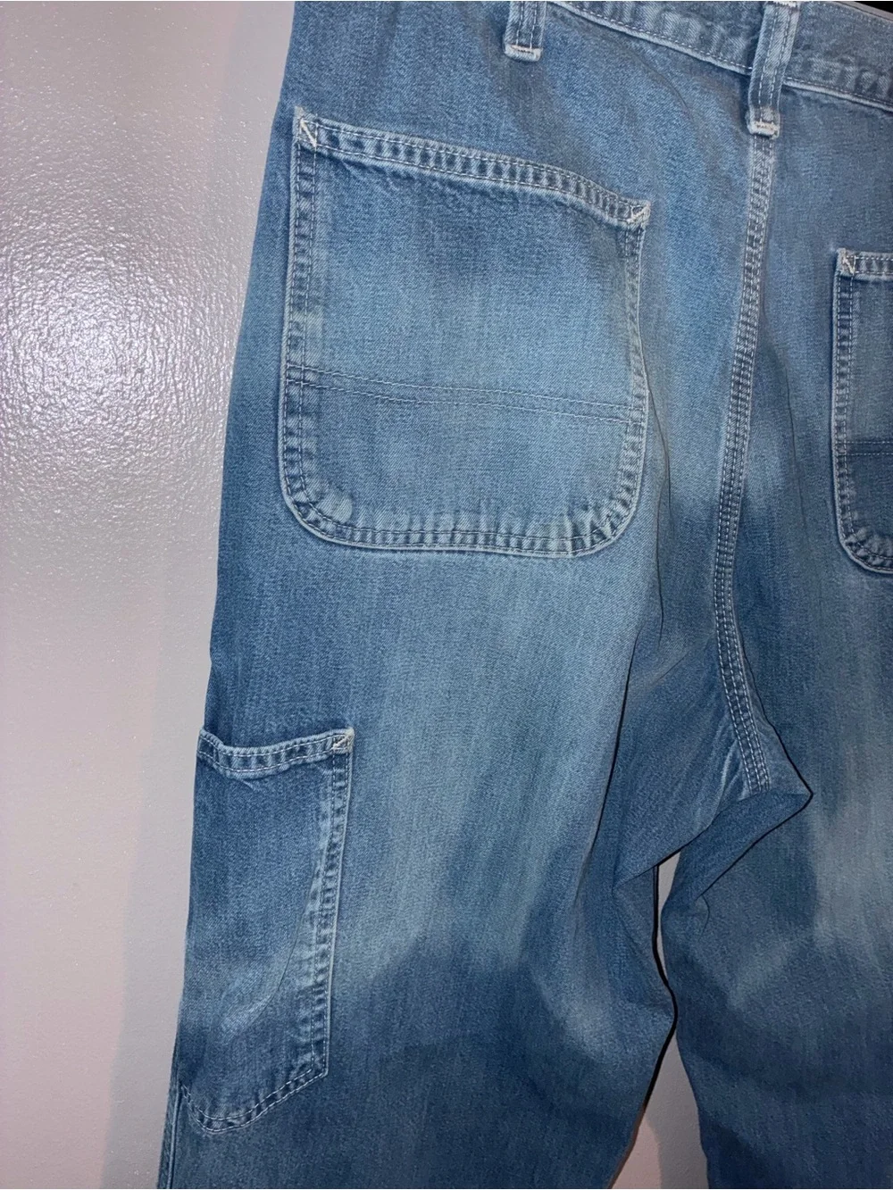 Y2K Carhartt Men's Distressed Dungaree Jeans